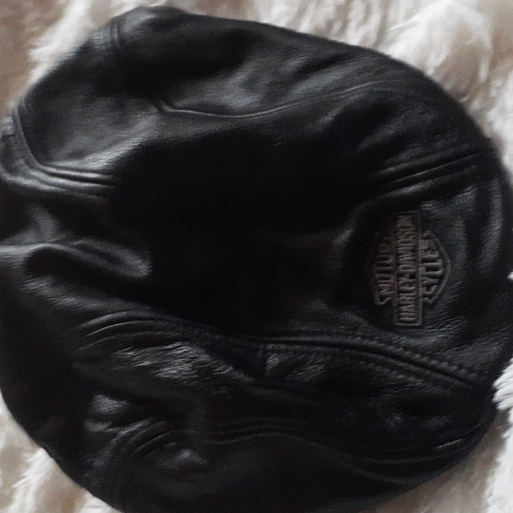 Mens Leather Harley Davidson Cap